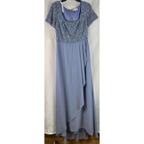 Dresses & Skirts - NWT Cameron Blake Womens Short Sleeve Blue Formal Full Length Dress Size Medium